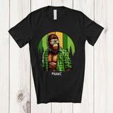 MacnyStore - Personalized Custom Name Bigfoot Sunglasses; Joyful St. Patrick's Day Shamrock; Vintage Retro T-Shirt