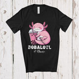 MacnyStore - Personalized Custom Name Bobalotl; Adorable Kawaii Axolotls Milk Tea Girl Lover; Family T-Shirt