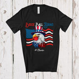 MacnyStore - Personalized Custom Name Bocce Ball Squad; Joyful 4th Of July Eagle Bocce Ball Player; Patriotic T-Shirt