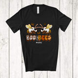 MacnyStore - Personalized Custom Name Boo Bees; Humorous Halloween Costume Couple Bees Ghost T-Shirt