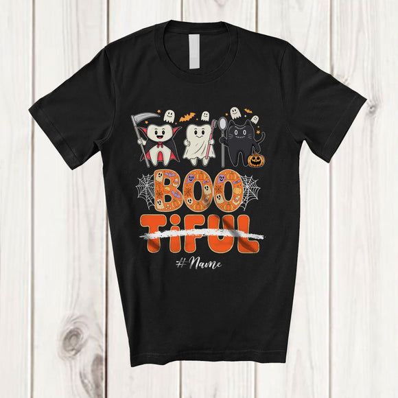 MacnyStore - Personalized Custom Name Boo But Not Beautiful; Humorous Halloween Three Teeth Dental; Dentist T-Shirt