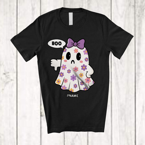 MacnyStore - Personalized Custom Name Boo Ghost Dislike; Lovely Halloween Disapproval; Girls Family T-Shirt