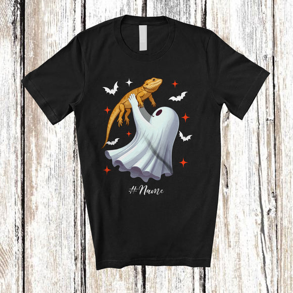 MacnyStore - Personalized Custom Name Boo Hugging Bearded Dragon; Lovely Halloween Animal Lover; Family T-Shirt