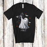 MacnyStore - Personalized Custom Name Boo Hugging Black Cat; Lovely Halloween Animal Lover; Family Group T-Shirt