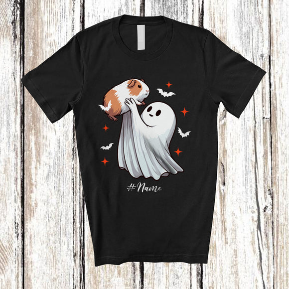 MacnyStore - Personalized Custom Name Boo Hugging Guinea Pig; Lovely Halloween Animal Lover; Family Group T-Shirt