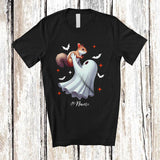 MacnyStore - Personalized Custom Name Boo Hugging Squirrel; Lovely Halloween Animal Lover; Family Group T-Shirt