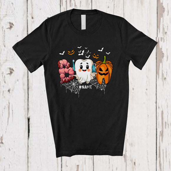 MacnyStore - Personalized Custom Name Boo; Lovely Halloween Ghost Boo Pumpkin; Dental Assistant Dentist T-Shirt