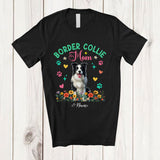 MacnyStore - Personalized Custom Name Border Collie Mom; Amusing Mother's Day Flowers Paws; Family T-Shirt