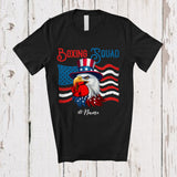 MacnyStore - Personalized Custom Name Boxing Squad; Joyful 4th Of July Eagle Boxing Player; Patriotic T-Shirt