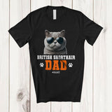 MacnyStore - Personalized Custom Name British Shorthair Dad; Lovely Father's Day British Shorthair Sunglasses T-Shirt
