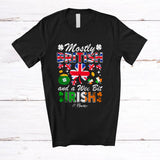 MacnyStore - Personalized Custom Name British Wee Bit Irish; Amazing St. Patrick's Day Scotland Shamrocks T-Shirt