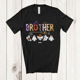 MacnyStore - Personalized Custom Name Brother Spooky Halloween Boo Ghost Witch Brother; Family Group T-Shirt