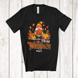 MacnyStore - Personalized Custom Name Bruh Thanksgiving; Adorable Gnome Pumpkin Fall Leaves; Family T-Shirt