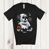 MacnyStore - Personalized Custom Name Bulldog Boo Ghost Cosplay; Lovely Halloween Animal Sunglasses; Family T-Shirt