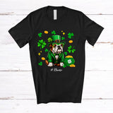 MacnyStore - Personalized Custom Name Bulldog Leprechaun Glasses; Amusing St. Patrick's Day Shamrock T-Shirt