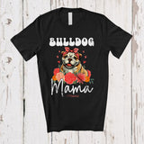 MacnyStore - Personalized Custom Name Bulldog Mama; Adorable Mother's Day Flowers Bandana; Family T-Shirt