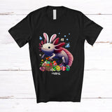 MacnyStore - Personalized Custom Name Bunny Axolotl With Easter Egg Basket; Fantastic Easter Eggs Hunt T-Shirt