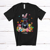 MacnyStore - Personalized Custom Name Bunny Cane Corso Painting Easter Eggs; Lovely Easter Family T-Shirt