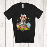 MacnyStore - Personalized Custom Name Bunny Chihuahua Eating Ramen Noodles; Lovely Easter Eggs Japanese T-Shirt
