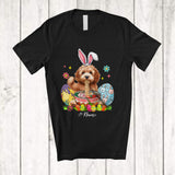 MacnyStore - Personalized Custom Name Bunny Cockapoo Eating Ramen Noodles; Lovely Easter Eggs Japanese T-Shirt