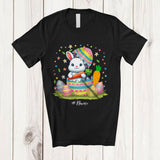 MacnyStore - Personalized Custom Name Bunny In Broken Easter Egg; Lovely Easter Egg Hunting; Family T-Shirt