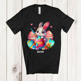 MacnyStore - Personalized Custom Name Bunny Painting Easter Eggs; Lovely Easter Bunny Eggs Artist; Family T-Shirt