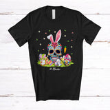 MacnyStore - Personalized Custom Name Bunny Sugar Skull; Lovely Easter Eggs Basket Gnomes; Family T-Shirt