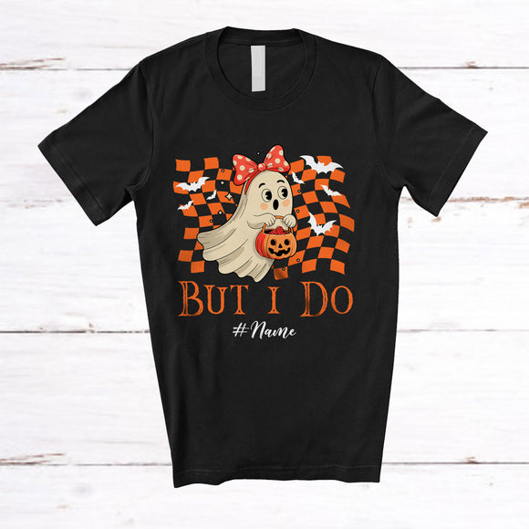 MacnyStore - Personalized Custom Name But I Do; Humorous Halloween Boo Trick Candy; Couple Family T-Shirt