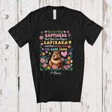 MacnyStore - Personalized Custom Name Can't Buy Happiness But Can Buy A Capybara; Lovely Floral Animal T-Shirt