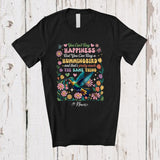 MacnyStore - Personalized Custom Name Can't Buy Happiness But Can Buy A Hummingbird; Lovely Floral Animal T-Shirt