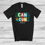 MacnyStore - Personalized Custom Name Cancun; Joyful Summer Vacation Party Mexican Mexico Beach T-Shirt