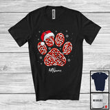 MacnyStore - Personalized Custom Name Candy Canes In Dog Paws; Amazing Christmas Dog Cat Owner; Snow T-Shirt