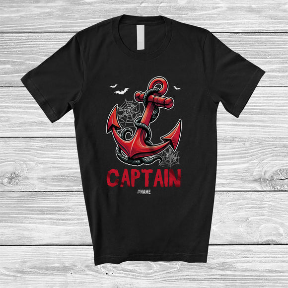 MacnyStore - Personalized Custom Name Captain; Awesome Halloween Costume Anchor Cosplay; Family T-Shirt