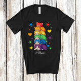 MacnyStore - Personalized Custom Name Cat Pride; Adorable LGBTQ Proud Cats Owner Lover T-Shirt