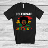 MacnyStore - Personalized Custom Name Celebrate Juneteenth; Proud Afro Black African American Man; Family T-Shirt