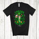 MacnyStore - Personalized Custom Name Cheers Fuckers; Joyful St. Patrick's Day President Trump; Drinking Beer T-Shirt