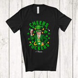 MacnyStore - Personalized Custom Name Cheers Fuckers; Joyful St. Patrick's Day President Trump; Drinking Wine T-Shirt