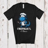 MacnyStore - Personalized Custom Name Chefolotl; Adorable Kawaii Axolotls Chef Girl Lover; Family T-Shirt