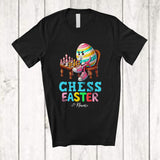 MacnyStore - Personalized Custom Name Chess Easter; Colorful Easter Egg Playing Custom Name Sport Player T-Shirt