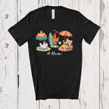 MacnyStore - Personalized Custom Name Chicken Beach Collection; Lovely Summer Vacation Chill Swimming T-Shirt
