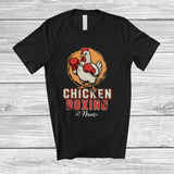 MacnyStore - Personalized Custom Name Chicken Boxing; Lovely Farmer Chicken Playing Boxing Fighting T-Shirt