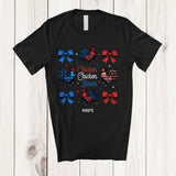 MacnyStore - Personalized Custom Name Chicken Chicken Boom; Joyful 4th Of July US Flag Farmer Patriotic T-Shirt