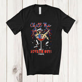 MacnyStore - Personalized Custom Name Chill The Fourth Out; Joyful 4th Of July Girl In Wine Glass; Patriotic T-Shirt