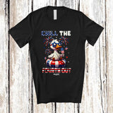MacnyStore - Personalized Custom Name Chill The Fourth Out; Joyful 4th Of July Goose Relax On Float; Patriotic T-Shirt