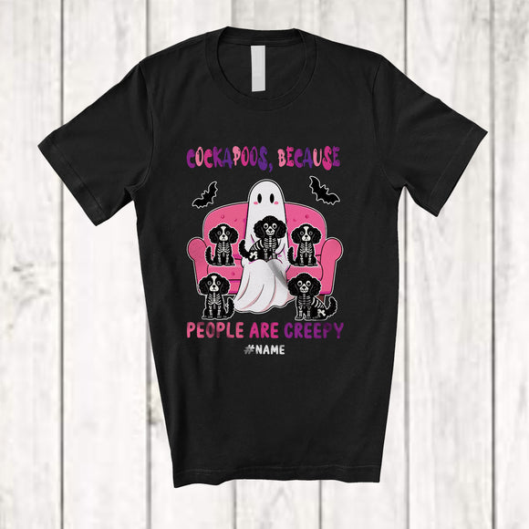MacnyStore - Personalized Custom Name Cockapoos People Creepy; Amazing Halloween Boo Ghost Family T-Shirt