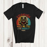 MacnyStore - Personalized Custom Name Cooking Mom Makes Me Feel Less Murdery; Lovely Vintage Family T-Shirt