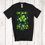 MacnyStore - Personalized Custom Name Coolest Clover In The Patch; Lovely St Patrick's Day Groovy Shamrock T-Shirt