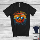 MacnyStore - Personalized Custom Name Coolest Pumpkin In The Patch; Amazing Halloween Vintage Retro; Family T-Shirt