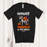 MacnyStore - Personalized Custom Name Coolest Pumpkin In The Patch; Joyful Halloween Riding Unicorn Mummy T-Shirt