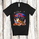 MacnyStore - Personalized Custom Name Corgi Relax Wait For 4th of July; Lovely US Flag Patriotic T-Shirt